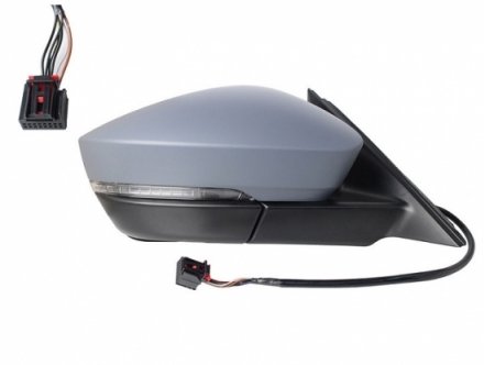 Acceder a la pieza Retrovisor derecho eléctrico, térmico, abatible imprimado + pilotos + cortesia 