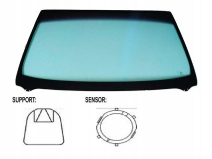 Acceder a la pieza Parabrisas tintado verde + sensor