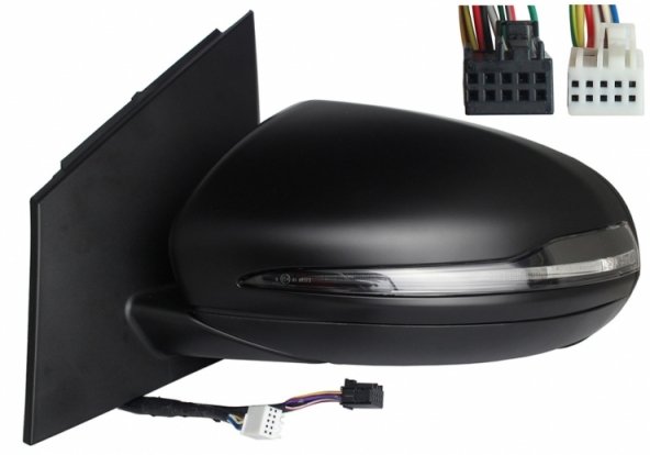 Acceder a la pieza Retrovisor eléctrico izquierdo, asférico, térmico, imprimado, con intermitente, memoria, LED (4 pines, 7 pines)