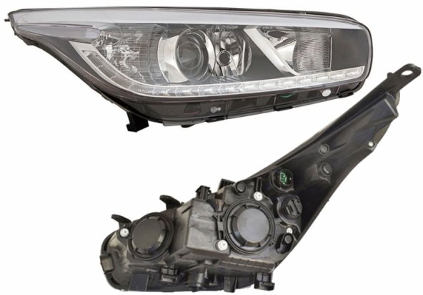 Acceder a la pieza Faro eléctrico derecho, negro, LED, H7+H7+H7 (motor)