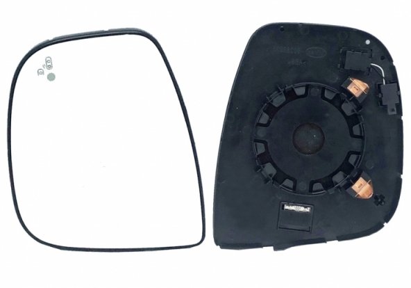 Acceder a la pieza Cristal + soporte retrovisor derecho, convexo, térmico, side