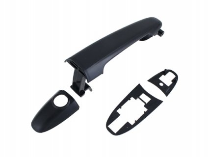 Acceder a la pieza Manilla portón negra, con ojo cerradura