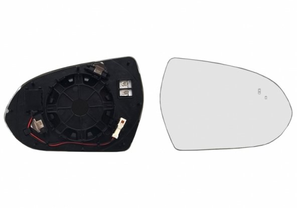 Acceder a la pieza Cristal + soporte retrovisor derecho, convexo, térmico, side (2 pines)