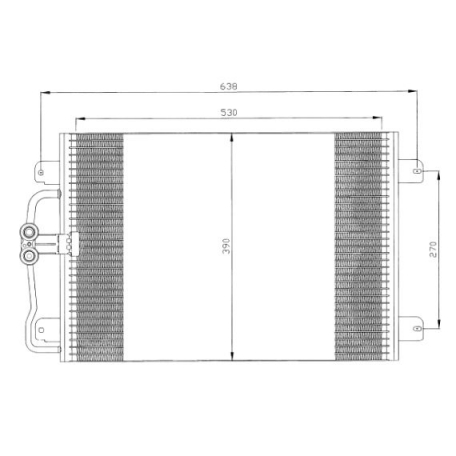Acceder a la pieza Condensador 1,4L-1,6L-1,9TD-TDI-2L/2L16V 05/98-> 1,9D 10/98->  (530x390x16)