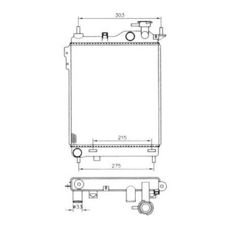 Acceder a la pieza Radiador 1.1L/1.3L gasolina