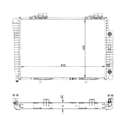 Acceder a la pieza Radiador C280 - C200D - C220D - C230 - C250D clim.