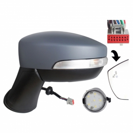 Acceder a la pieza Retrovisor eléctrico izquierdo, imprimado, convexo, térmico, abatible, con intermitente, cortesía, side (12 pines) (Desde 2019)